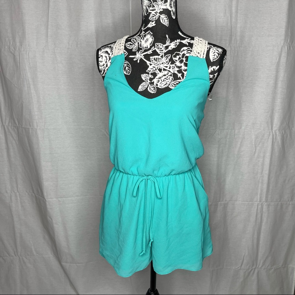 TEAL ROMPER SHORTS
